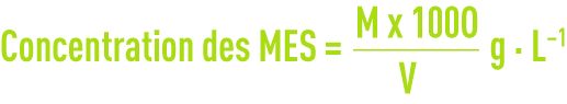 Formule : MES des boues liquides - méthode par centrifugation