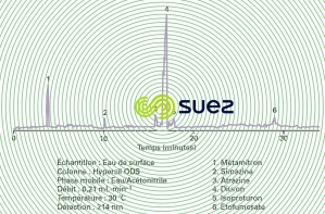 Chromatogramme eau surface polluée