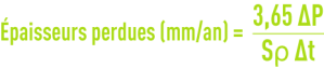 Formule : mesure vitesse de corrosion - coupons