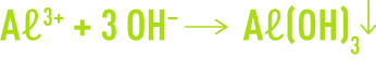 Formule : corrosion alcaline - précipitation de l'hydroxyde aluminium
