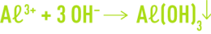 Formule : corrosion alcaline - précipitation de l'hydroxyde aluminium