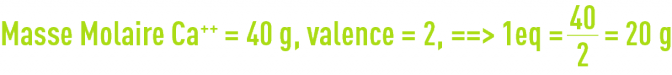 formule : masse molaire