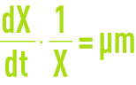 Formule : évolution culture bactérienne - phase exponentielle croissance