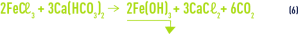 Formule : chlorure ferriquedans une eau bicarbonatée