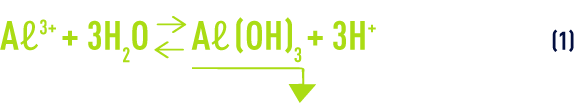 Formule : sels d'aluminium - ajout ion Aℓ3+ dans l'eau