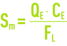 Formule : décantation - influence flux massique section minimale Sm