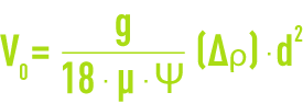 Formule : facteur de sphéricité - loi Stokes