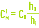 Formule : Hypothèse de Kynch concentration à l'interface