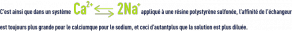 Formule : échange d'ions - nature et valence des ions
