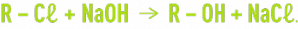 Formule : échange d'ions - réaction non réversible utilisation d'une base forte