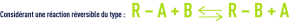 Formule : échange d'ions - réaction réversible type