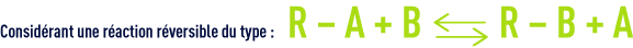 Formule : échange d'ions - réaction réversible type