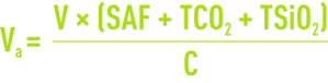 Formule : calcul chaîne de déminéralisation - échangeur faiblement basique