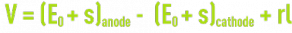 Formule : Tension électrolyse
