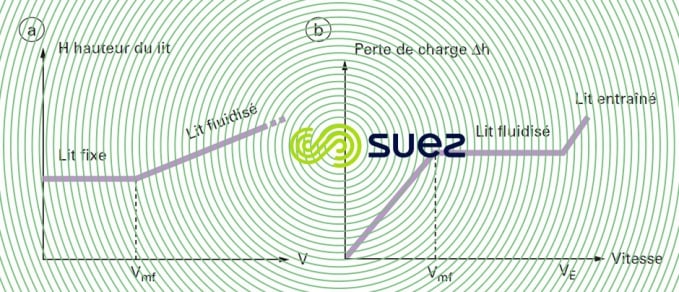 Comportement lit particules courant ascensionel