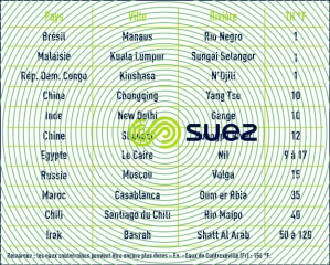 Dureté des eaux cours d’eau fleuves rivières Monde