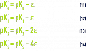 Formule : pHS - correction de force ionique aux pK