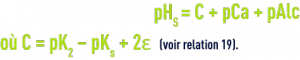 Formule : pHS  - diagramme de  Langelier
