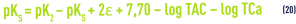 Formule : pHS - eaux à pH < 8,4