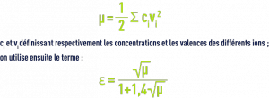 Formule : pHS - équilibres et constantes thermodynamiques - force ionique