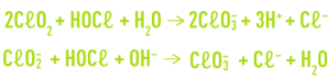 Formule : chlore sous forme acide hypochloreux oxydation