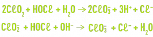 Formule : chlore sous forme acide hypochloreux oxydation