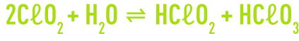 Formule : dioxyde de chlore - mélange acides chloreux et chlorique