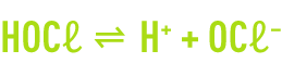 Formule : dissociation acide hypochloreux