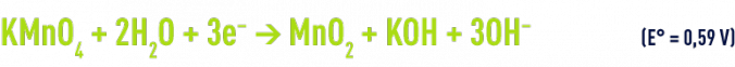 Formule : permanganate en milieu neutre ou alcalin