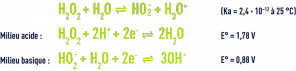 Formule : peroxyde hydrogène en milieu acide et basique