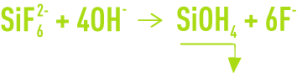 Formule : précipitation des fluorures avec présence importante de silice