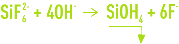 Formule : précipitation des fluorures avec présence importante de silice
