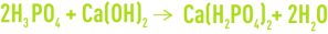 Formule : précipitation par la chaux (dihydrogéno-phosphate de calcium)