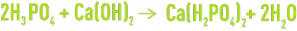 Formule : précipitation par la chaux (dihydrogéno-phosphate de calcium)