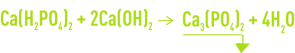 Formule : précipitation par la chaux (phosphate tricalcique)