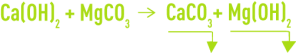 Formule : décarbonatation excès de chaux