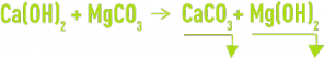 Formule : décarbonatation excès de chaux