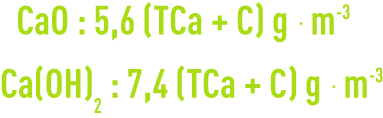 Formule : Dose chaux - TH-TAC négatif