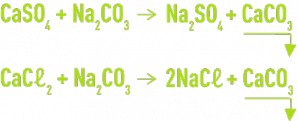 Formule : élimination de la dureté -emploi carbonate sodium