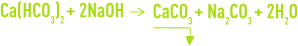 Formule : élimination ions calcium et magnésium par précipitation soude caustique