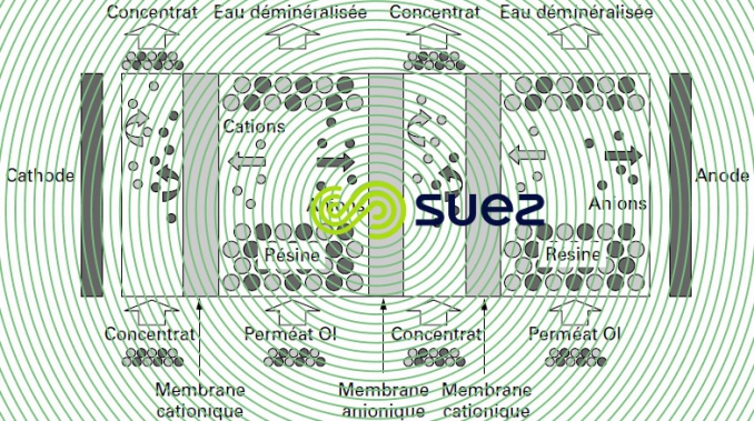 Principe électrodéionisation