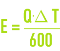 Formule : Circuit semi-ouvert - débit d'évaporation E évacuation des calories