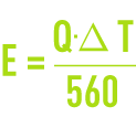 Formule : Circuit semi-ouvert - débit d'évaporation E