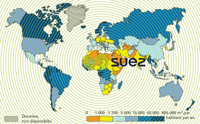 Eau Douce année 2000 - flux fleuves renouvellement eaux souterraines