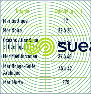 Salinité eaux mer eaux saumâtres