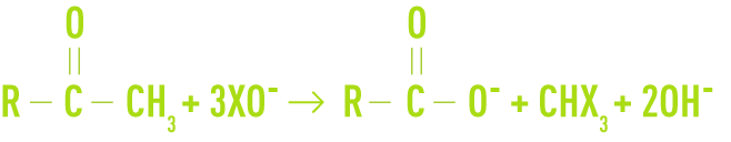 Formule : réaction de formation des THM (sous-produits d'oxydation)