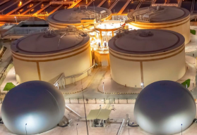 unité de digestion des boues, station d'épuration Alexandrie  Est (Egypte)