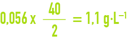 formule : composition de la matière - dose de calcium