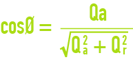 formule : applications industrielles - Détermination du cos Ø moyen d’une installation