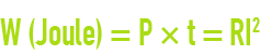 formule :  Quantité de chaleur dégagée par un circuit